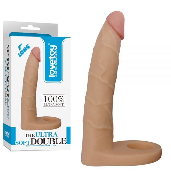 Телесная насадка двойного проникновения 7" The Ultra Soft Double - зображення 1