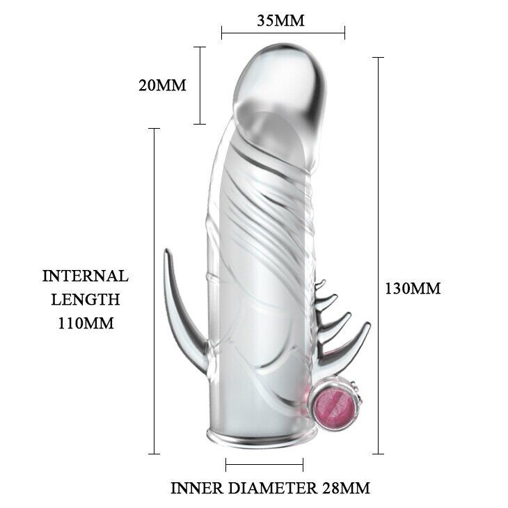 Насадка-презерватив "Penis Sleeve" с вибрацией - зображення 1