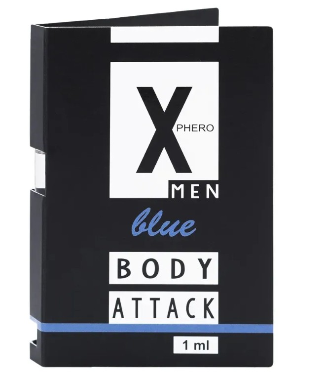 Духи с феромонами для мужчин X phero Men Blue Body Attack, 1 ml - зображення 1