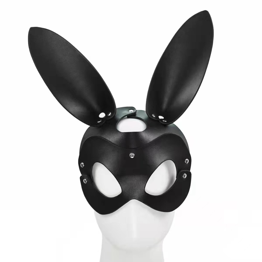 Маска зайчик БДСМ "Black rabbit", цвет чёрный - зображення 1