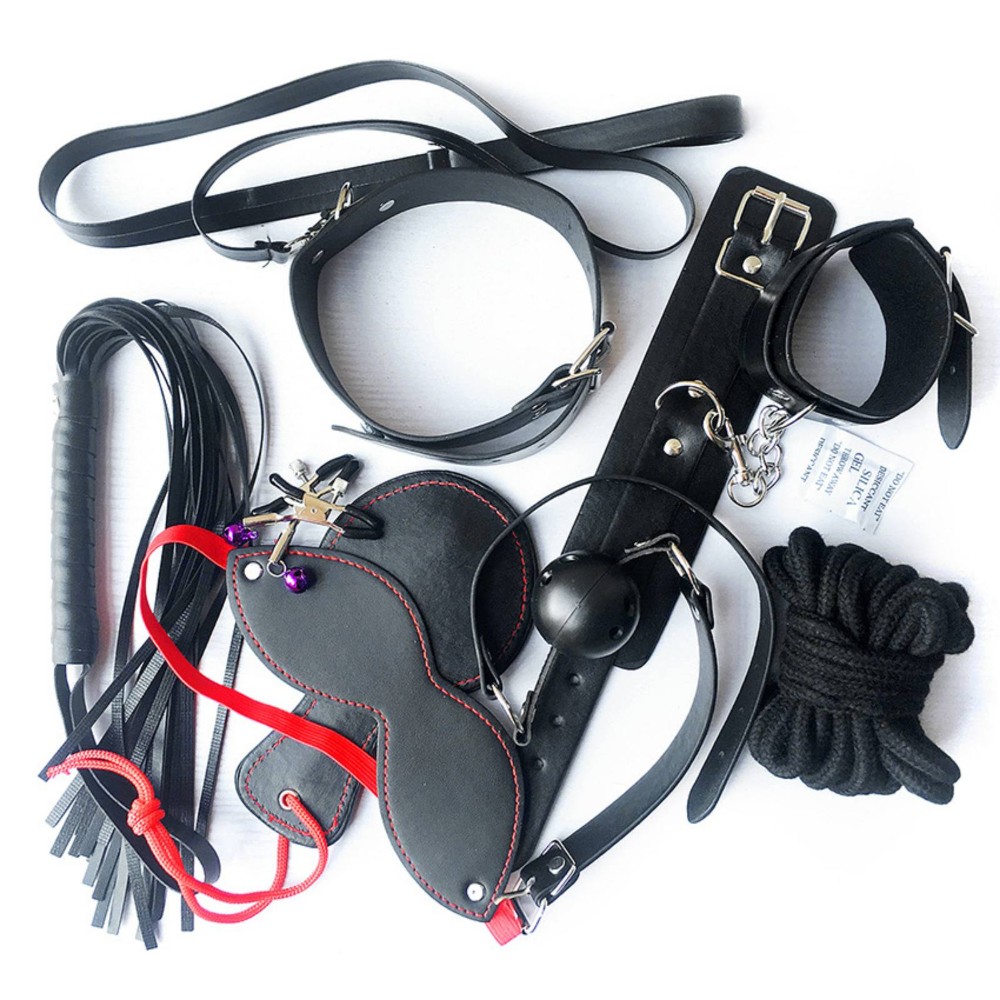 БДСМ-набор из 8 предметов Bondage Set Black - зображення 1
