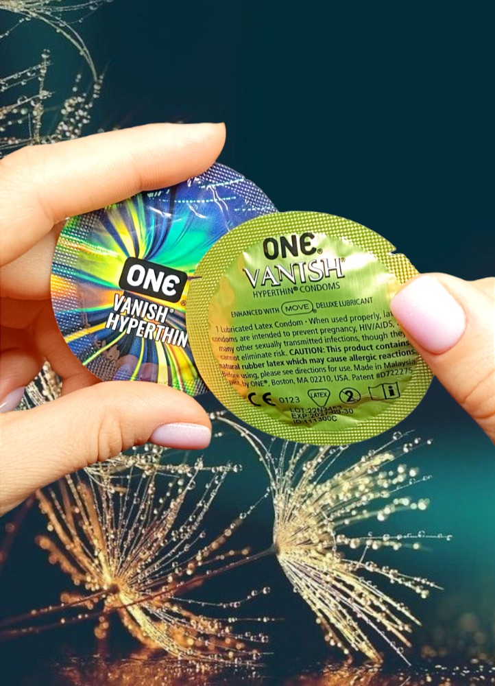 Презервативы ONE VANISH Hyperthin (гипертонкие)(по 1 шт)(упаковка может отличаться цветом и рисунком - зображення 1