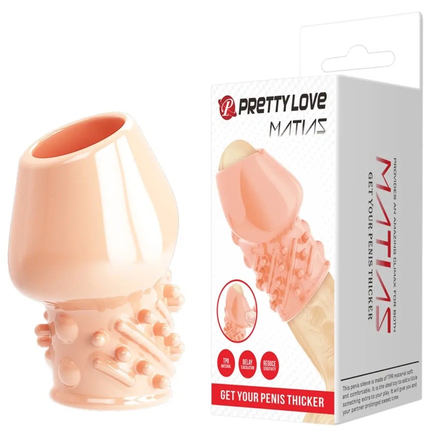 Насадка на член - Pretty Love Matias Penis Thicker Transparent Bodily - зображення 1
