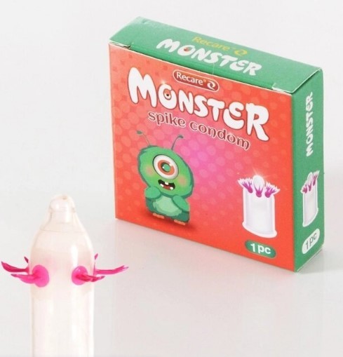 Презерватив Recare MONSTER Raspberry Zee (1шт) - зображення 1