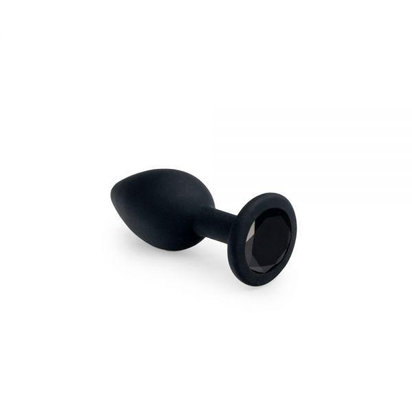 Анальная пробка, Black Silicone, Black Diamond, M - зображення 1
