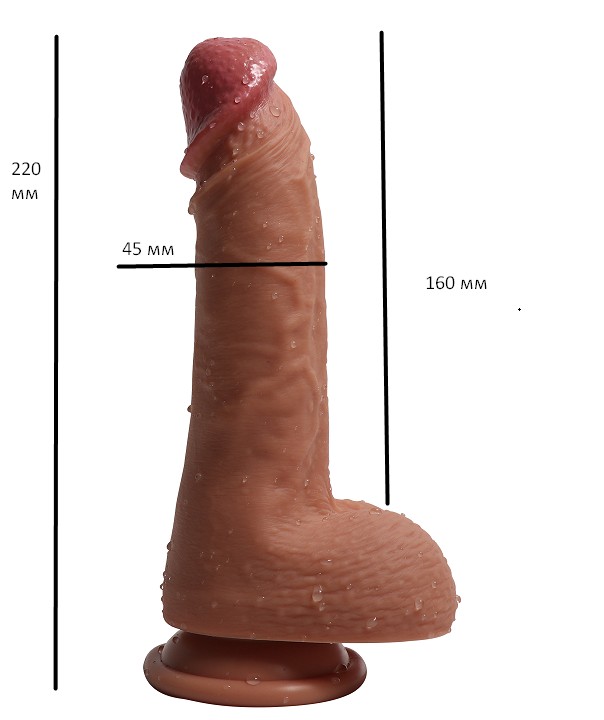 Фаллоимитатор "Ercules `s penis", мулат - зображення 1