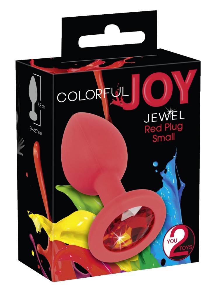 Анальная пробка - Colorful Joy Jewel Red Plug Small - зображення 1