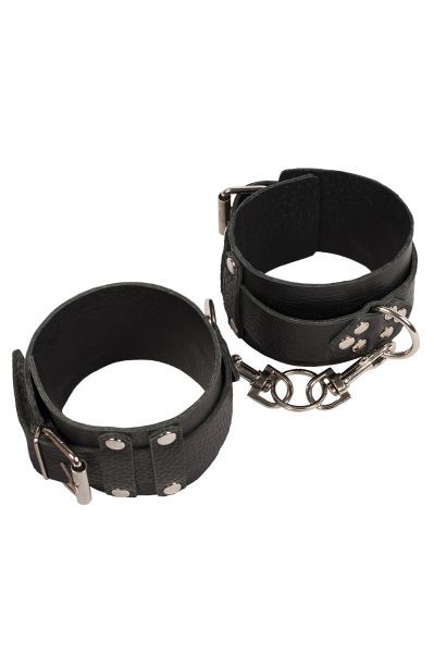 Оковы Leather Dominant Leg Cuffs, Black кожа - зображення 1