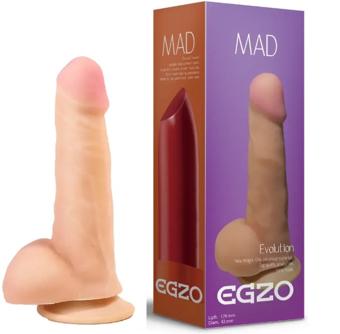 Фаллоимитатор EGZO Ciberskin DS006 ( 17 см х 4,2 см ) - зображення 1
