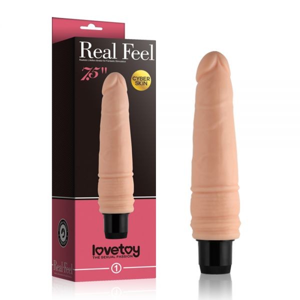 Вибратор LOVE TOY 7.5 Real Feel Cyberskin, Flash - зображення 1