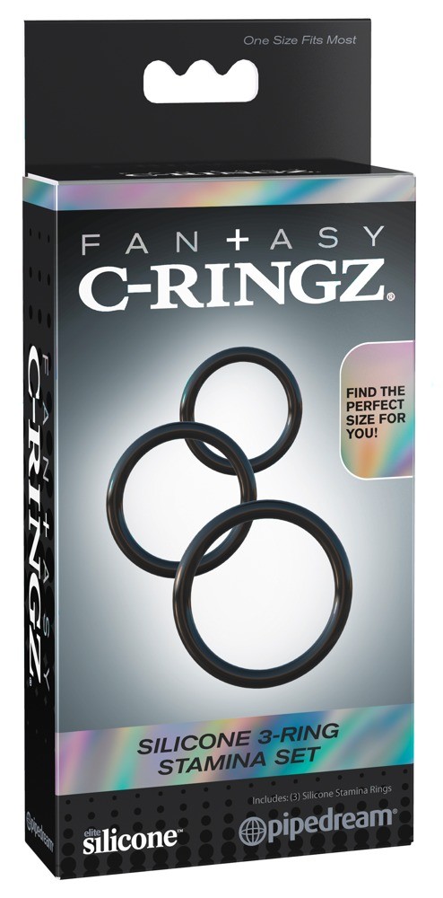 Набор эрекционных колец разного размера Silicone 3-Ring Stamina Set - зображення 1