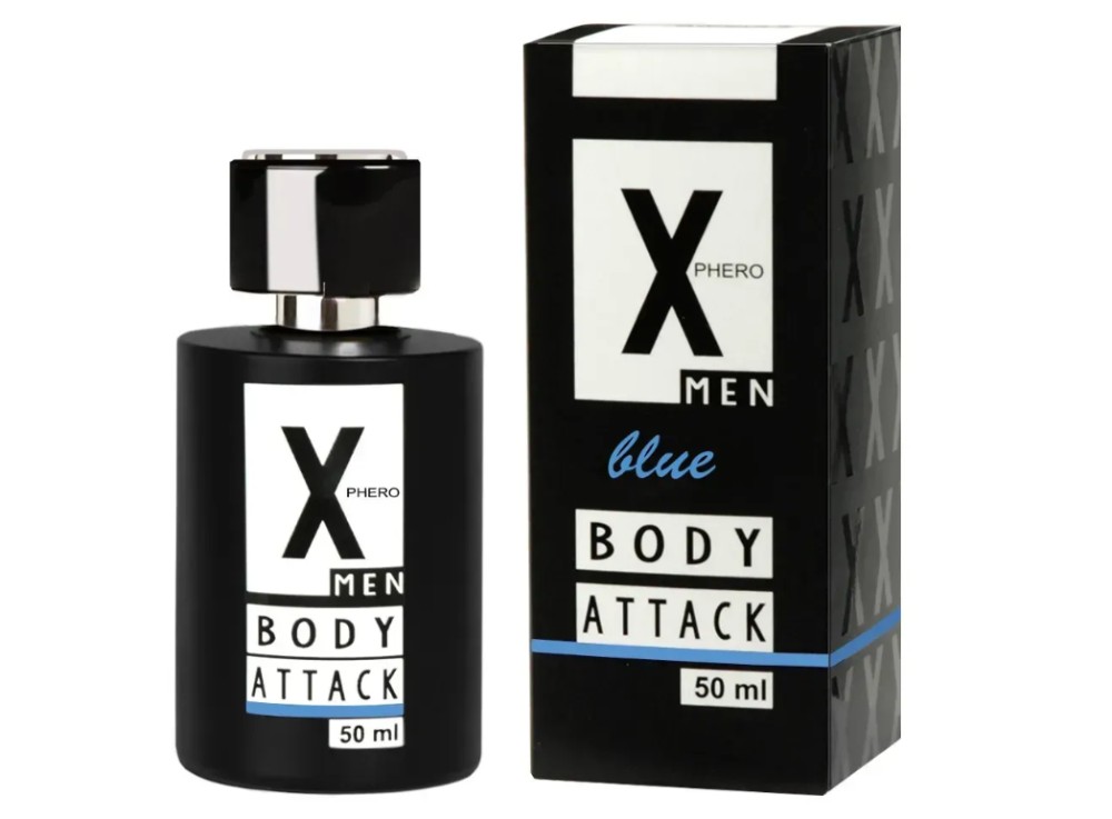 Духи с феромонами для мужчин X phero Men Blue Body Attack, 50 ml - зображення 1