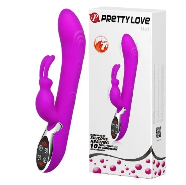 Вибратор с клиторальным стимулятором и функцией нагрева Pretty Love - HOT - зображення 1