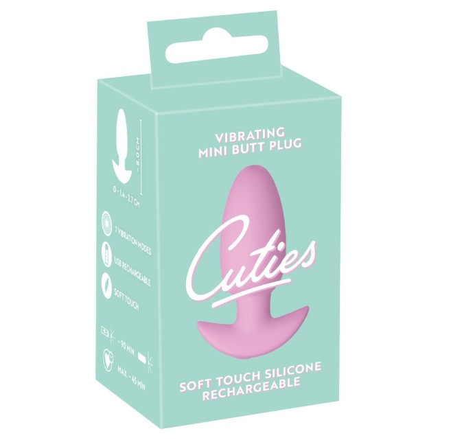 Анальная пробка с вибрацией Vibrating Mini Butt Plug Rose - зображення 1