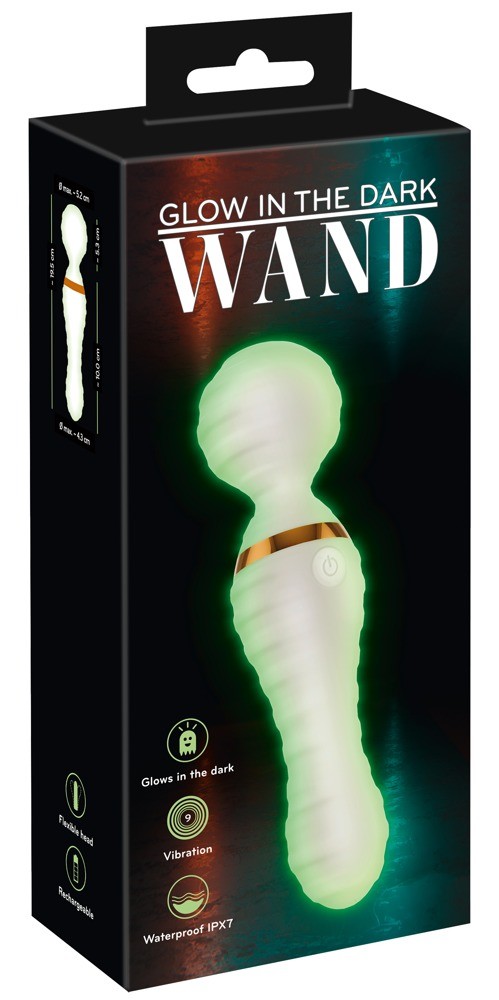 Светящийся вибратор в темноте Glow in the dark Wand 9 режимов вибрации - зображення 1