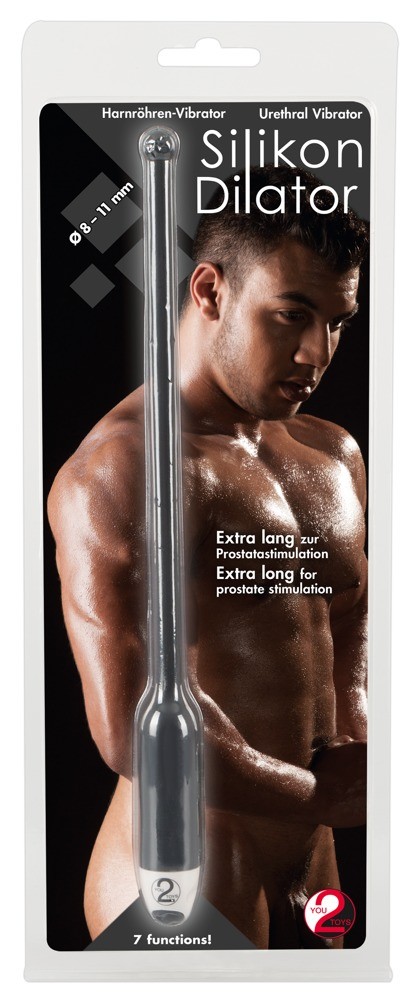 Стимулятор уретральный с вибрацие Silicone Dilator extra long с 7 режимами вибрации - зображення 1