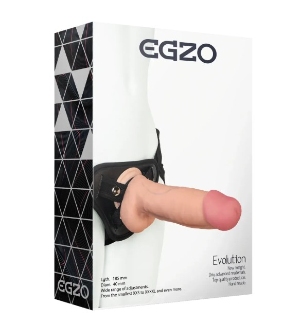 Страпон женский EGZO Evolution STR005 ( 18,5 см х 4 см ) - зображення 1