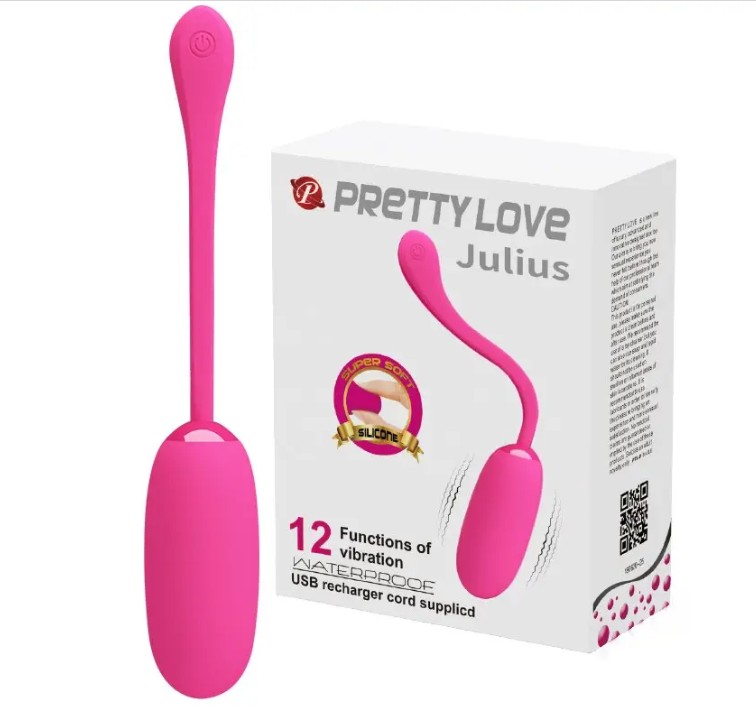 ПЕРЕЗАРЯЖАЕМОЕ ВИБРОЯЙЦО PRETTY LOVE «JULIUS» 12 режимов вибрации - зображення 1