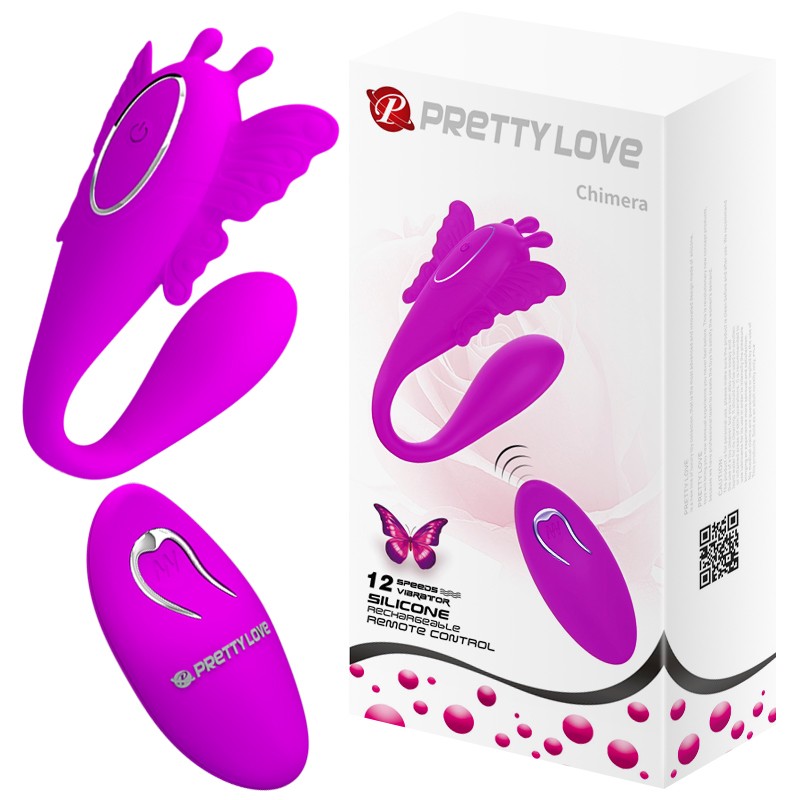 Вибромассажер для пар серии Pretty Love - CHIMERA 12 FUNCTIONS - зображення 1