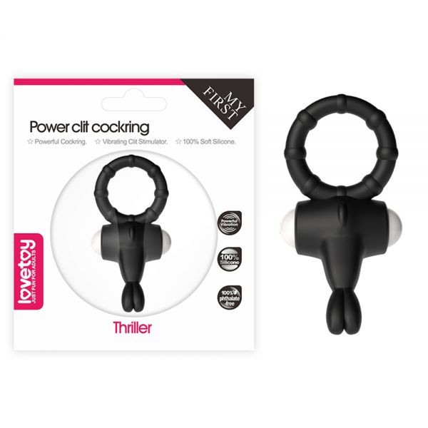 Эрекционное кольцо Power Clit Cockring, Black - зображення 1