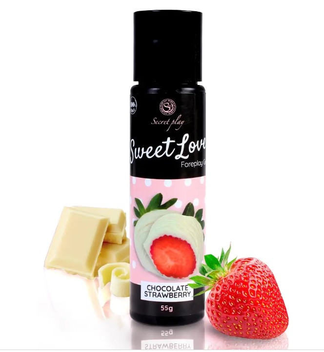 Гель для орального секса Secret Play - Sweet Love Strawberries & White chocolate Gel, 60 ml - зображення 1