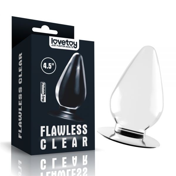 Анальная пробка конической формы 4.5'' Flawless Clear Anal Plug, Clear - зображення 1