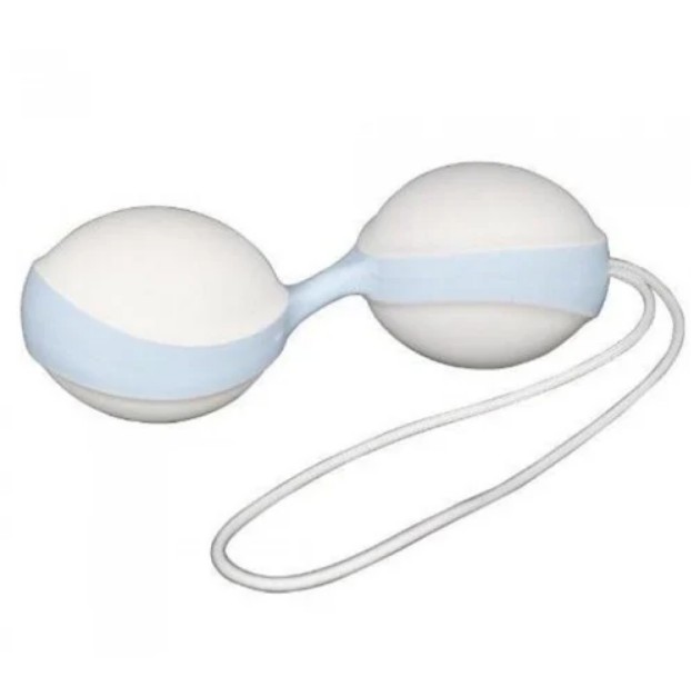 Вагинальные шарики Amor Gym Balls white-blue - зображення 1