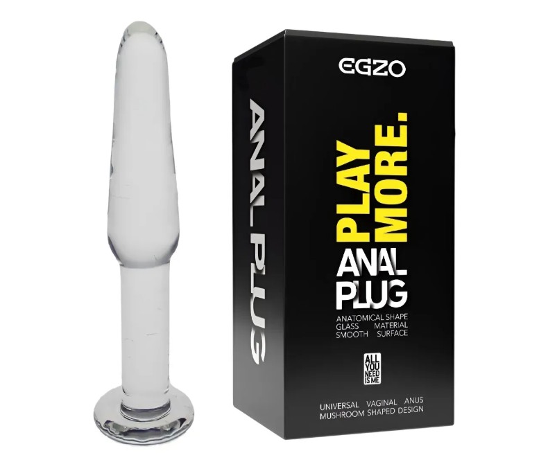 Анальный плаг из стекла EGZO EAP-M ( длина 11.5 см, диаметр 2 см ) - зображення 1