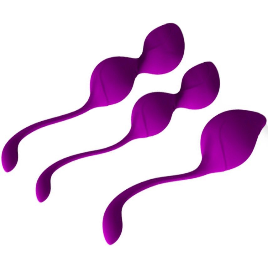 Набор вагинальных шариков Purple Kegel Set фиолетовый - зображення 1