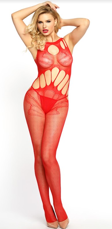 Боди-комбинезон (с доступом) Baci S/L Red - зображення 1
