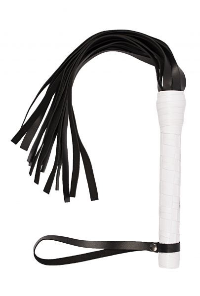 Флогер VIP Leather Flogger, White кожа - зображення 1