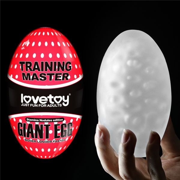 Мастурбатор LoveToy Traning Master Giant Egg Masturbator Red без вибрации - зображення 1