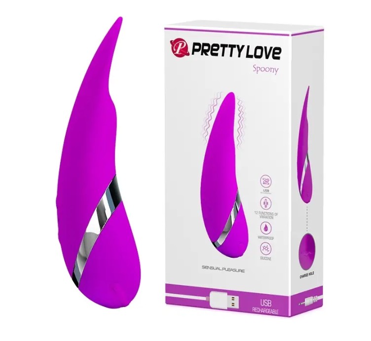 Стимулятор клитора PRETTY LOVE - SPOONY, 12 функций вибрации - зображення 1
