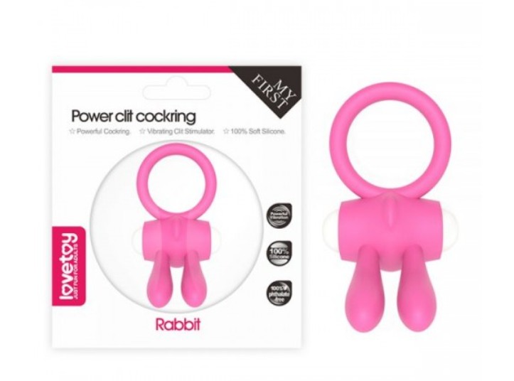 Эрекционное виброкольцо Power Clit Cockring, Pink - зображення 1