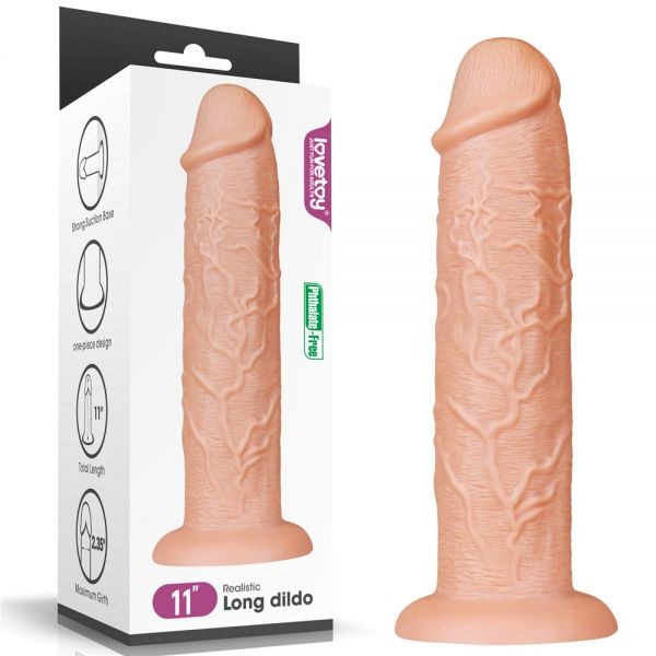 Реалистичный фаллоимитатор, дилдо на присоске 11'' King-sized Dildo Flesh - зображення 1