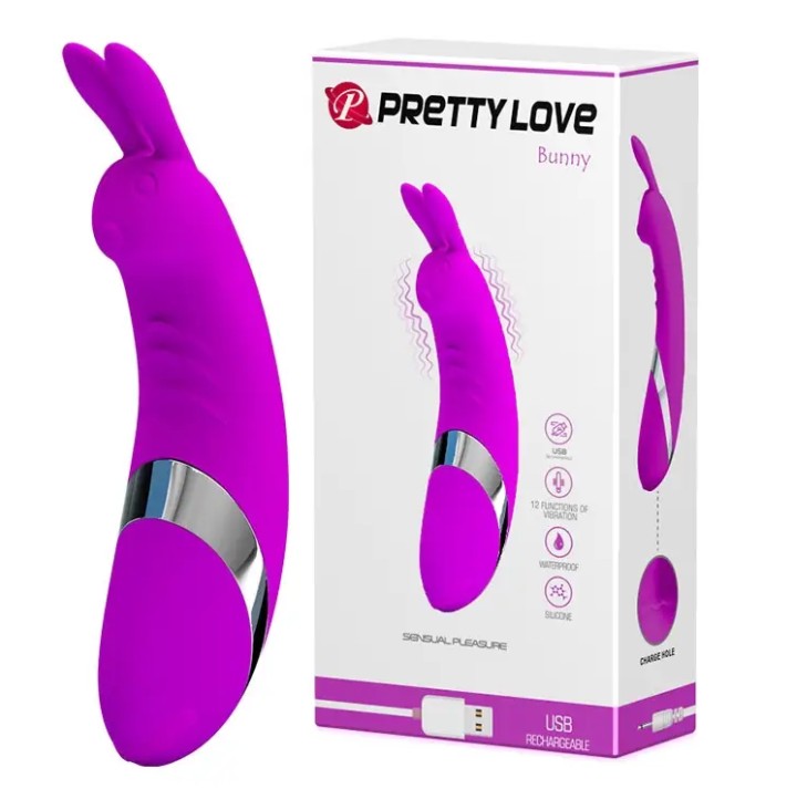 Стимулятор клитора PRETTY LOVE - Bunny, 12 функций вибрации - зображення 1