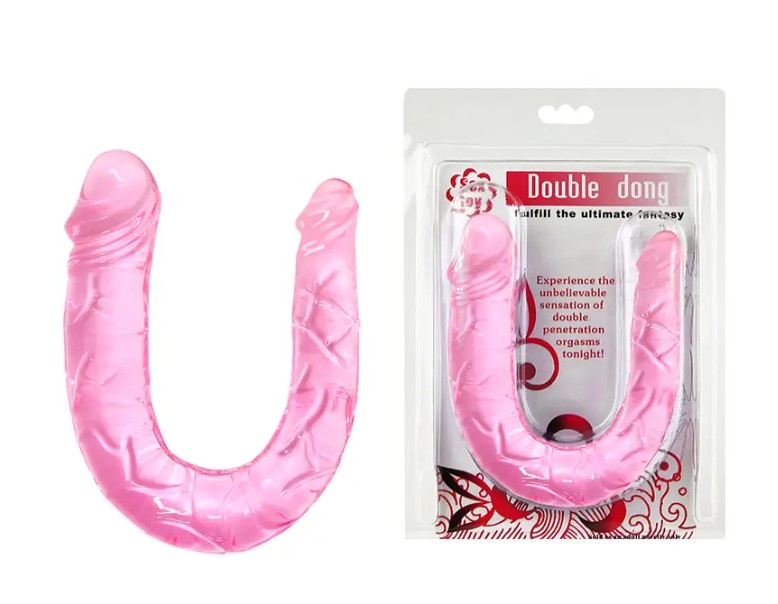 Двойной фаллоимитатор «Double dong» Pink - зображення 1