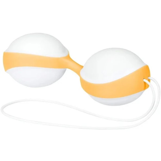 Вагинальные шарики Amor Gym Balls white - yellow - зображення 1