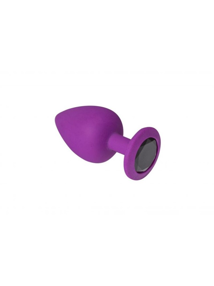 Анальная пробка, Purple Silicone Ruby, S - зображення 1