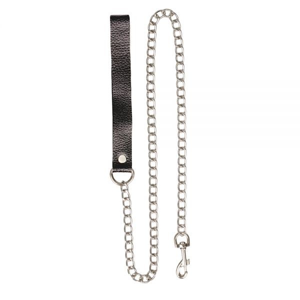 Поводок Leather Leash, Black - зображення 1