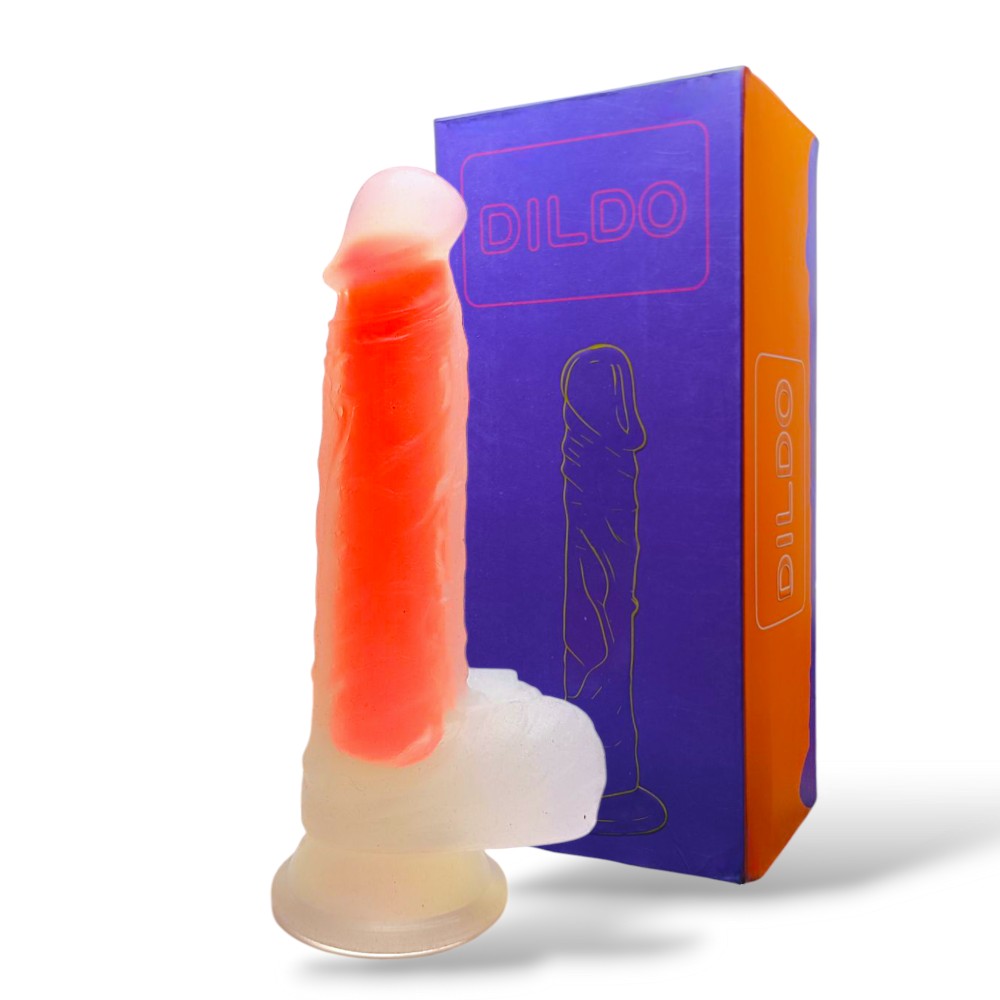 Фаллоимитатор на присоске "Orange dildo", L184 мм, D35мм - зображення 1