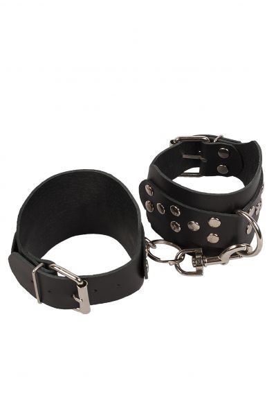 Оковы Leather Leg Cuffs, Black - зображення 1