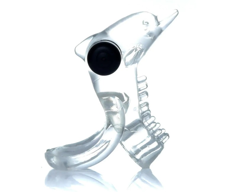 Эрекционное виброкольцо BOSS - Dolphin Vibro CockRing Clear, BS6700050 - зображення 1