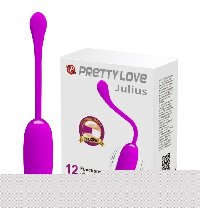 ПЕРЕЗАРЯЖАЕМОЕ ВИБРОЯЙЦО PRETTY LOVE «JULIUS» 12 режимов вибрации - зображення 1