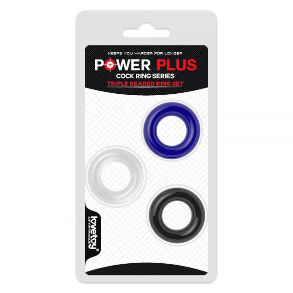 Три эластичных эрекционных кольца  POWER PLUS Cockring - зображення 1