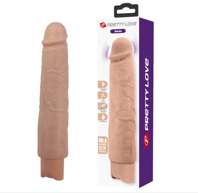 Перезаряжаемый вибратор реалистик Pretty Love - Soren Realistic Vibrating Dildo, BW-500083 - зображення 1