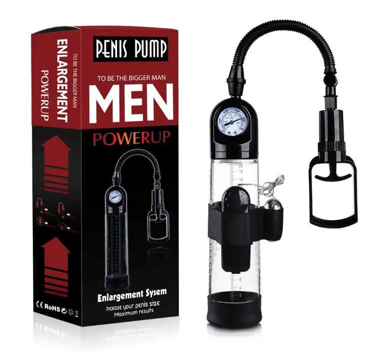 Вакуумная помпа с вибрацией Boss Series: Powerpump MASTER Vibrating - Black&Clear - зображення 1