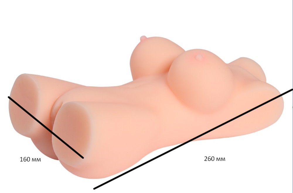 Мастурбатор мини-торс  вагина-анус Bella Mini sex doll  без вибрациицвет телесный - зображення 1