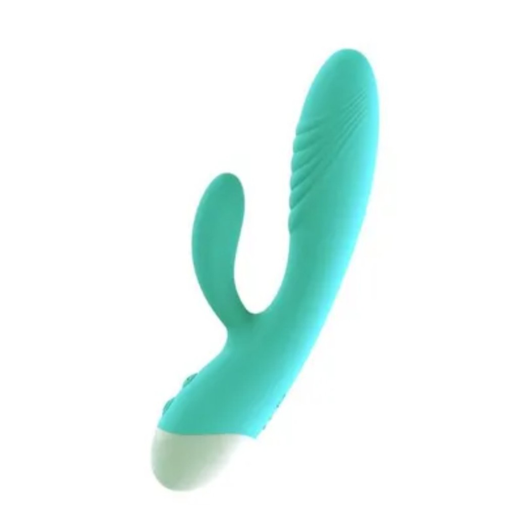 Вибратор кролик " Blue massager", голубой, 10 режимов вибрации - зображення 1