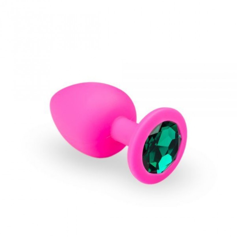 Анальная пробка, Pink Silicone Emerald, L - зображення 1